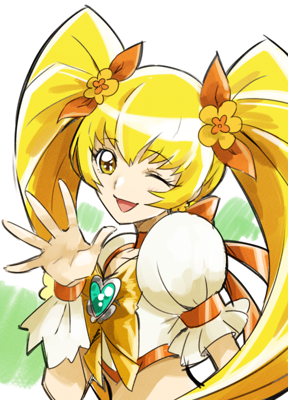 myoudouin itsuki and cure sunshine (precure and 1 more) drawn by tsukikage_oyama
