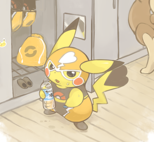 pikachu, lopunny, cosplay pikachu, and pikachu libre (pokemon) drawn by konanbo