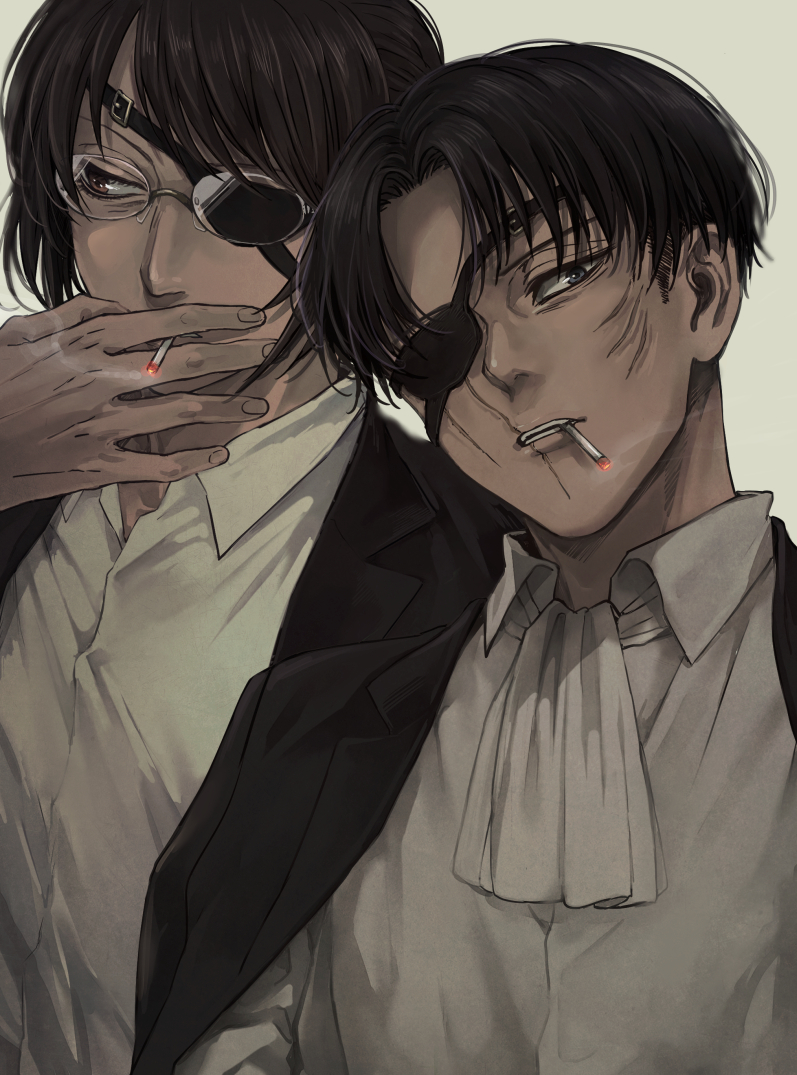 levi and hange zoe (shingeki no kyojin) drawn by mo_cha_ri