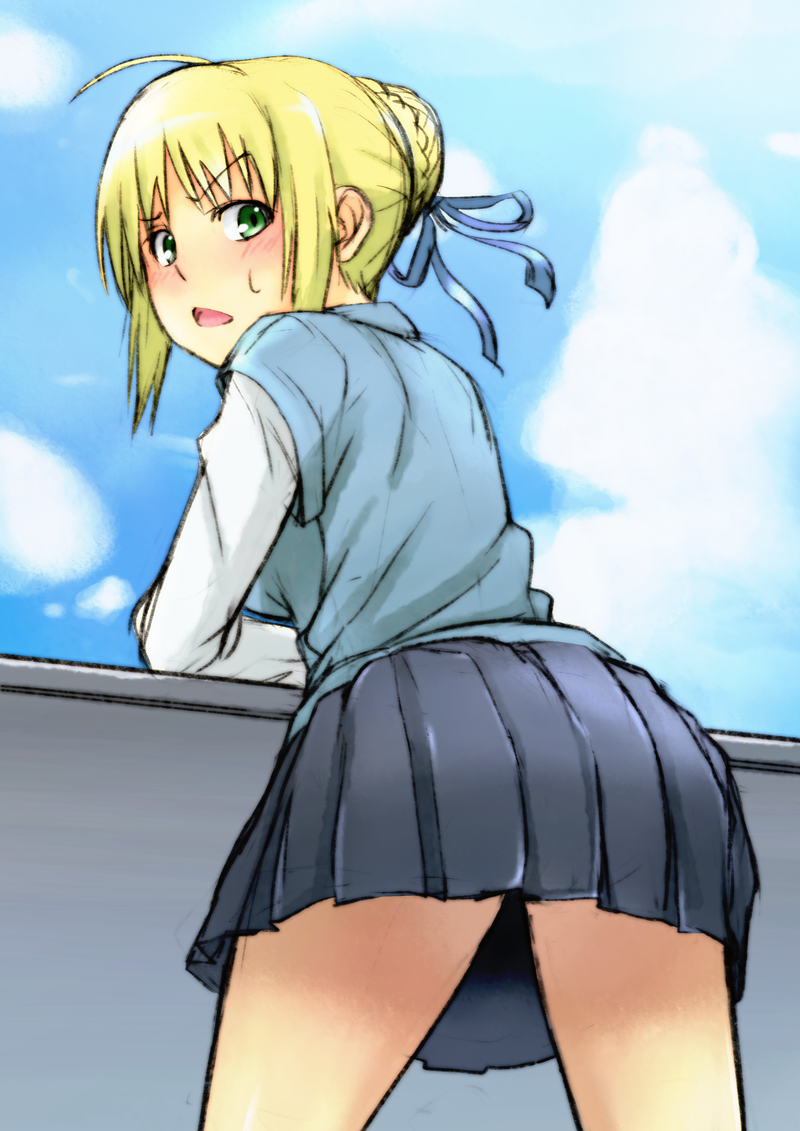 artoria pendragon and saber (fate and 1 more) drawn by kosuke_haruhito
