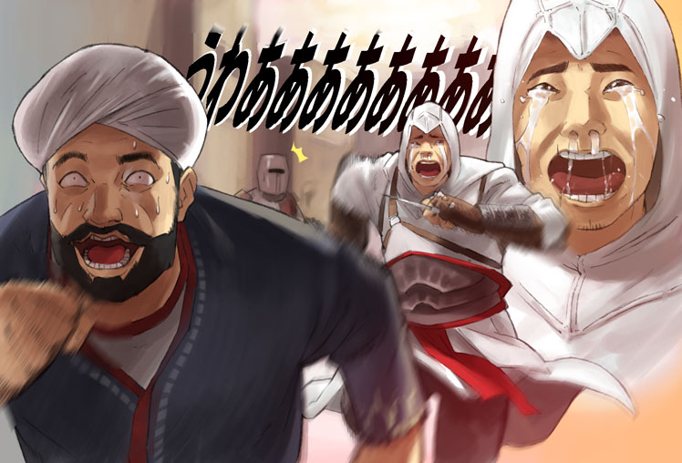 altair ibn la-ahad (assassin's creed and 1 more) drawn by takeda_kanryuusai