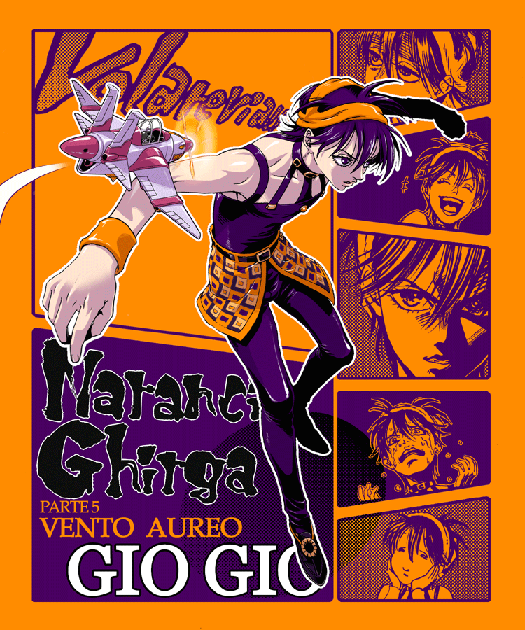 narancia ghirga and aerosmith (jojo no kimyou na bouken and 1 more)