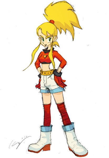 aero (mega man and 2 more) drawn by inafune_keiji_(artist)