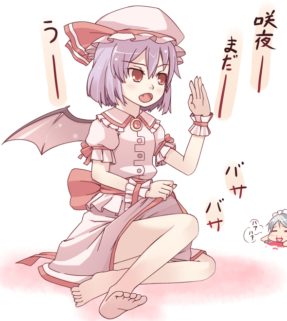remilia scarlet and izayoi sakuya (touhou) drawn by masuneko