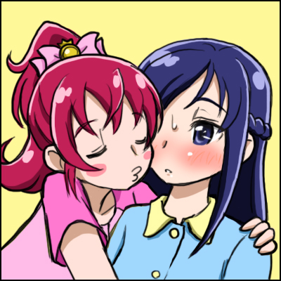 hishikawa rikka and aida mana (precure and 1 more) drawn by yoshino_(yoshizuya)