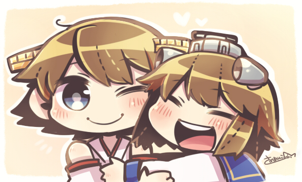 yukikaze and hiei (kantai collection) drawn by same_anko