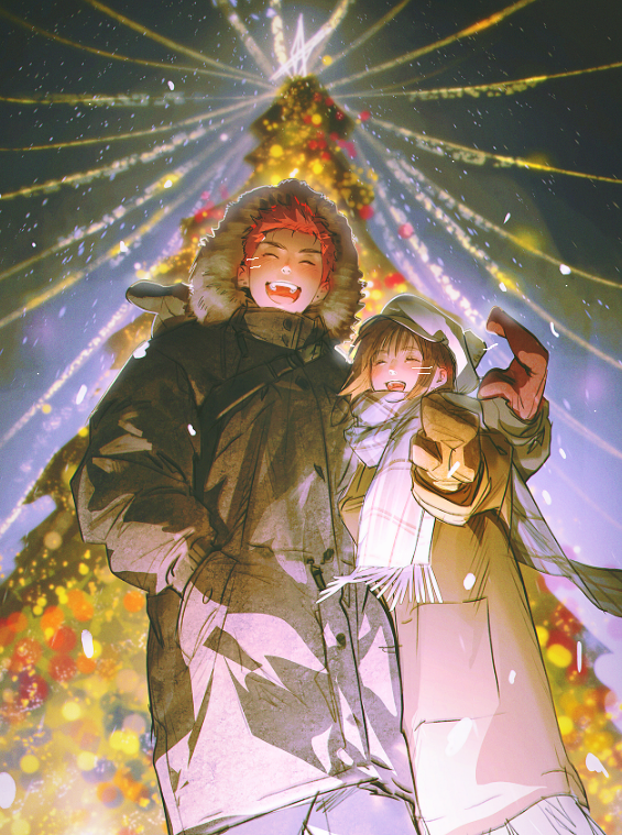 sakuragi hanamichi and akagi haruko (slam dunk) drawn by jnkku