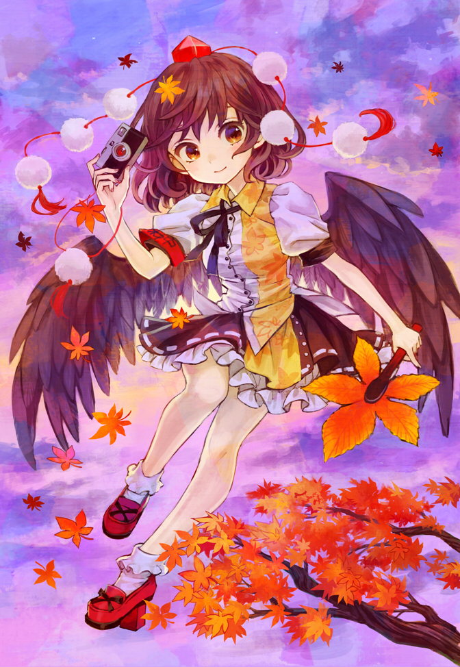 shameimaru aya (touhou and 1 more) drawn by ama-tou
