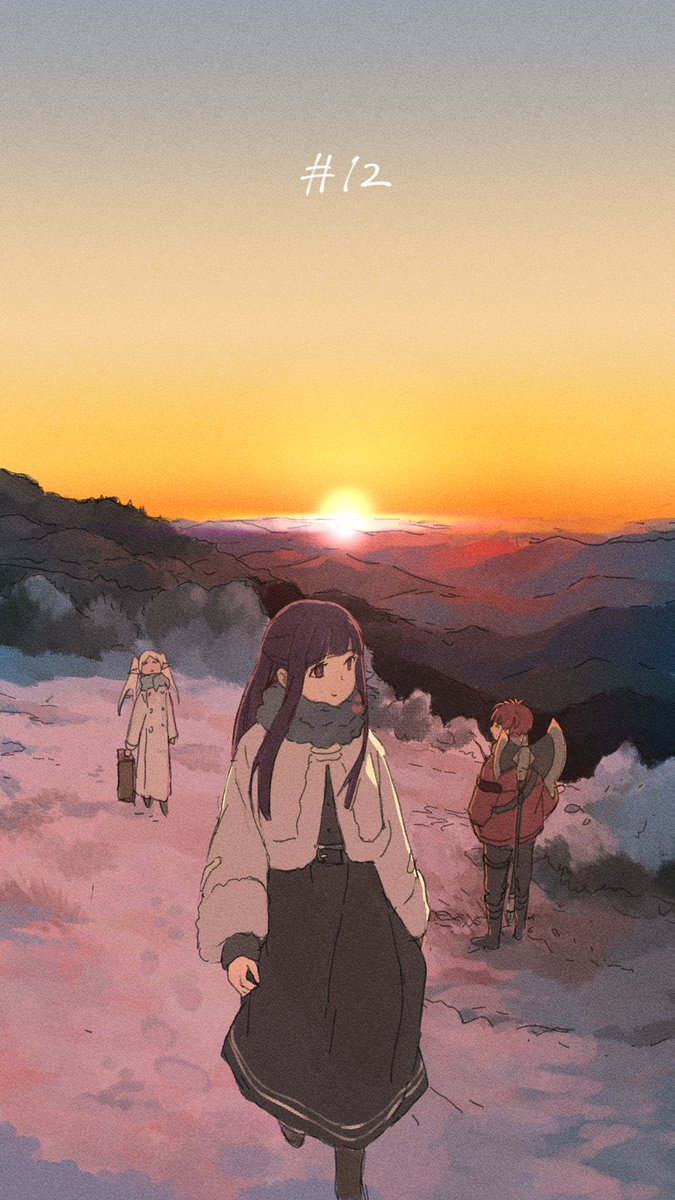 frieren, fern, and stark (sousou no frieren) drawn by shinashina