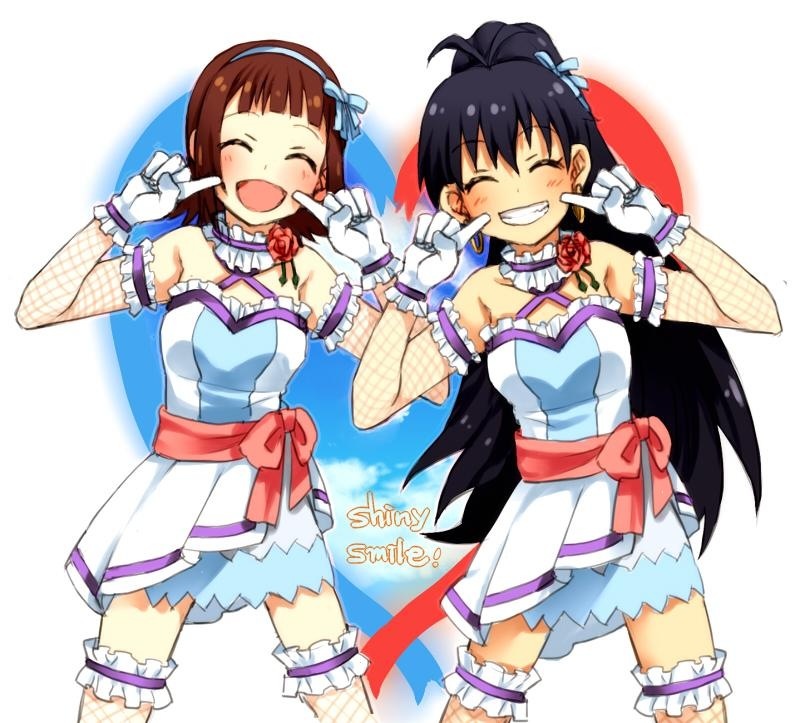 amami haruka and ganaha hibiki (idolmaster) drawn by restaint
