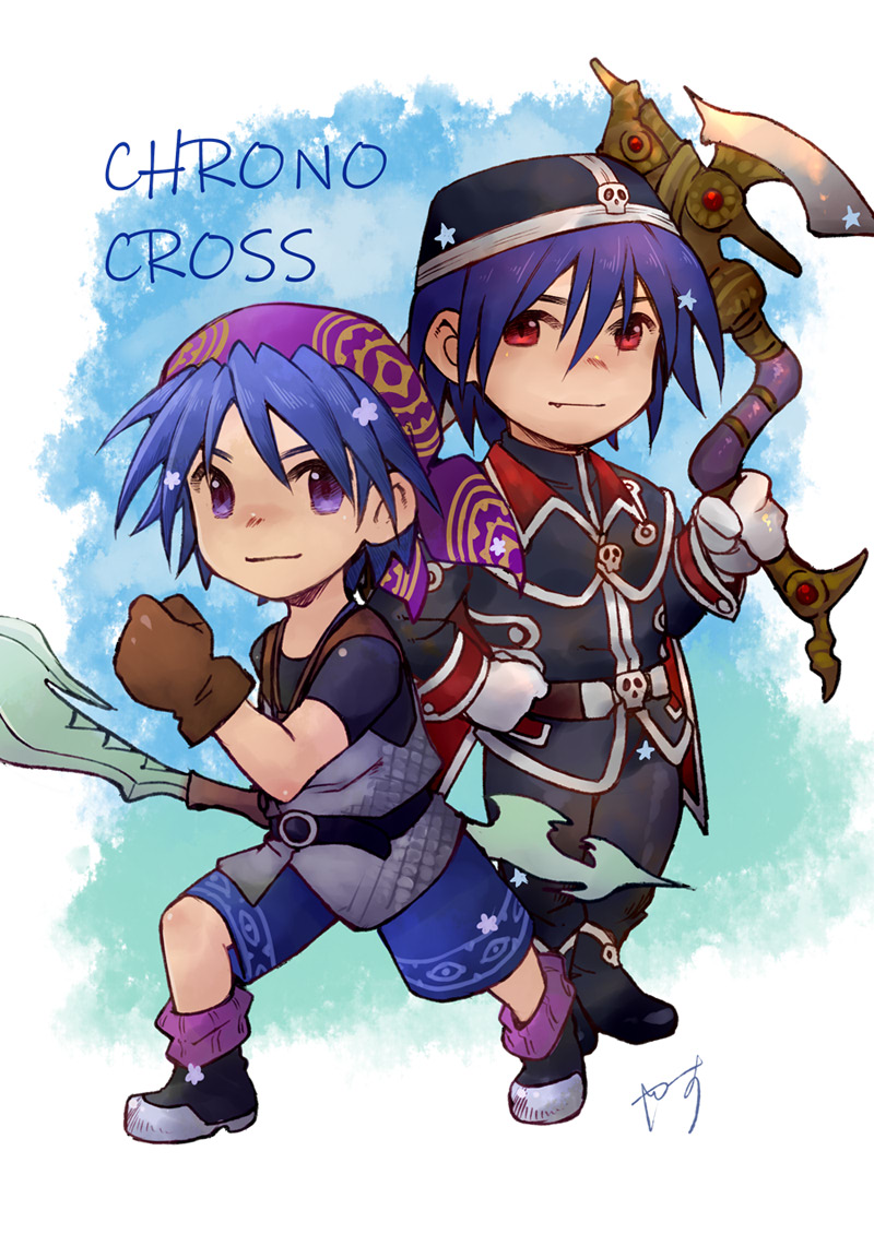 serge and dark serge (chrono cross) drawn by yasunososaku