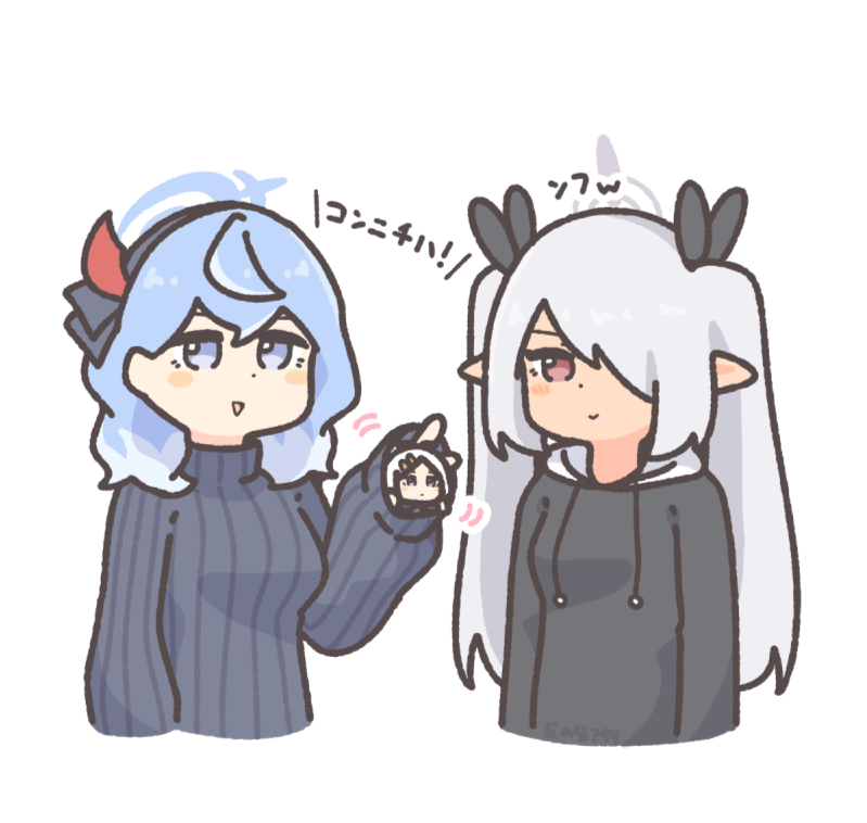 hina, ako, and iori (blue archive) drawn by enobun3gyo