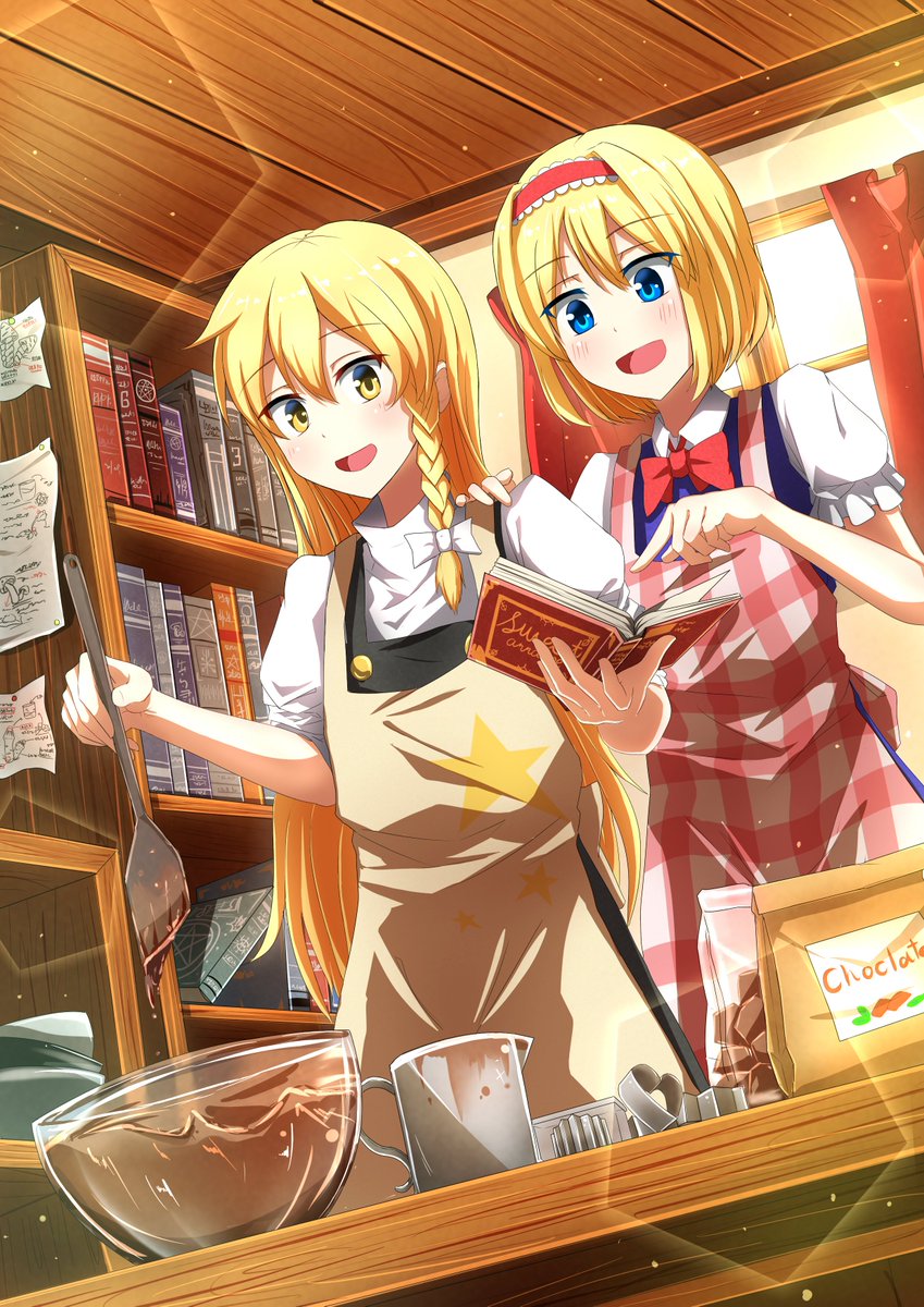 kirisame marisa and alice margatroid (touhou) drawn by shimotsuki_aoi