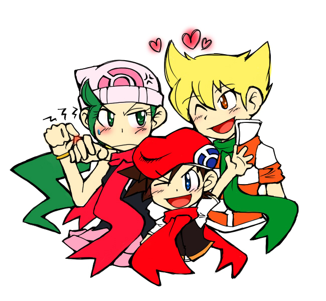 barry, mitsumi, and hareta (pokemon and 2 more) drawn by satsukizuki_(siwasuduki128)