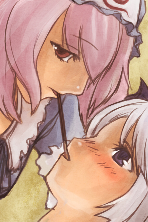 konpaku youmu and saigyouji yuyuko (touhou) drawn by negija