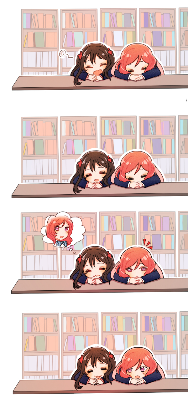 nishikino maki and yazawa nico (love live! and 1 more) drawn by 14_(vision5032)