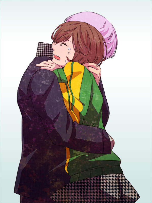 narukami yu and satonaka chie (persona and 1 more) drawn by az0212