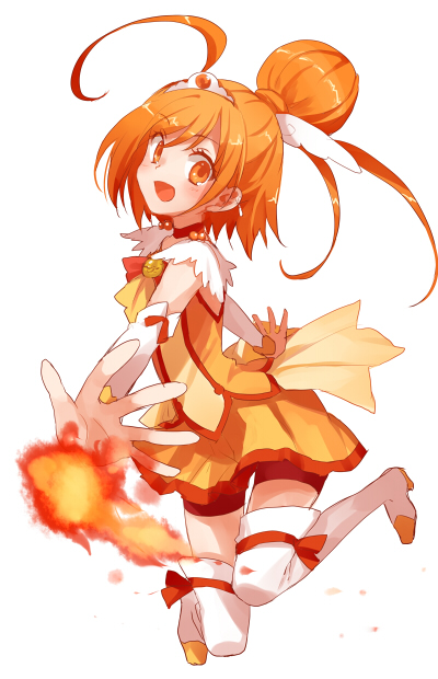 hino akane and cure sunny (precure and 1 more) drawn by koto_(colorcube)