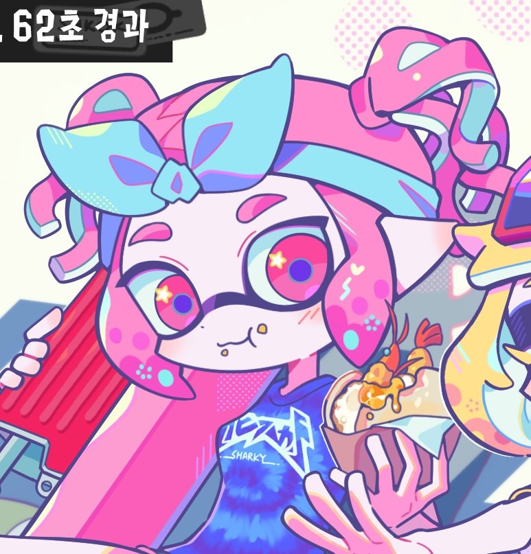 inkling player character and inkling girl (splatoon) drawn by ufo_sw