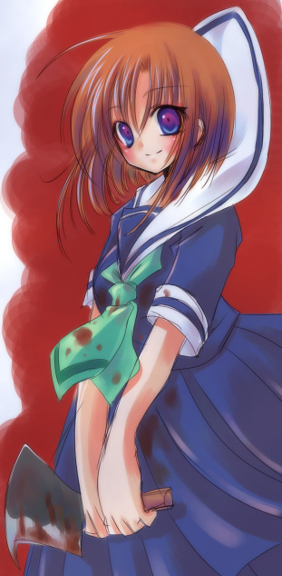 ryuuguu rena (higurashi no naku koro ni) drawn by yukian