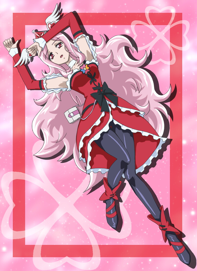 higashi setsuna and cure passion (precure and 1 more) drawn by moritakusan