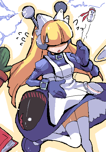 tesse and bonus-kun (waku waku 7) drawn by kurusu_tatsuya