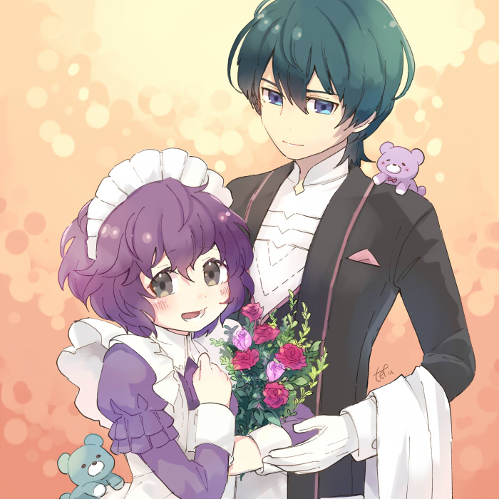 male byleth and bernadetta von varley (fire emblem and 1 more) drawn by tefutene