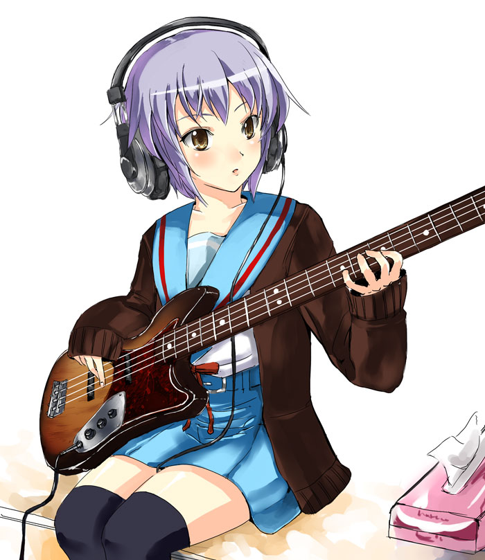 nagato yuki and tissue princess (suzumiya haruhi no yuuutsu) drawn by gin'ichi_(akacia)