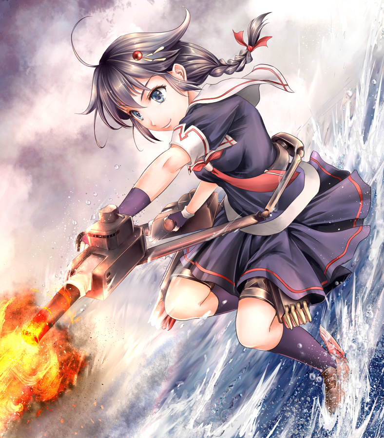 shigure and shigure kai ni (kantai collection) drawn by yuki_shuuka