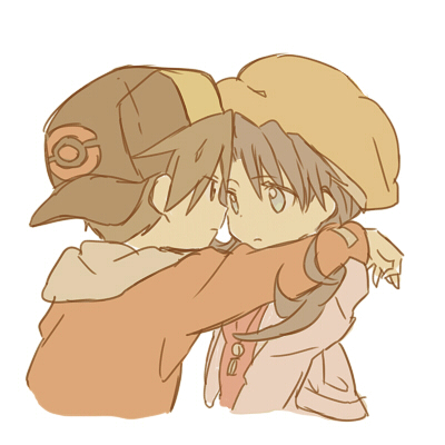 ethan and kris (pokemon and 1 more) drawn by bukiko