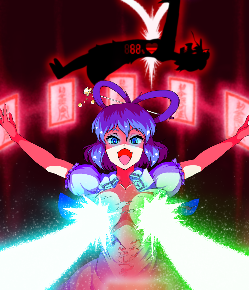 kaku seiga and miyako yoshika (touhou and 1 more) drawn by kitsunetsuki_itsuki