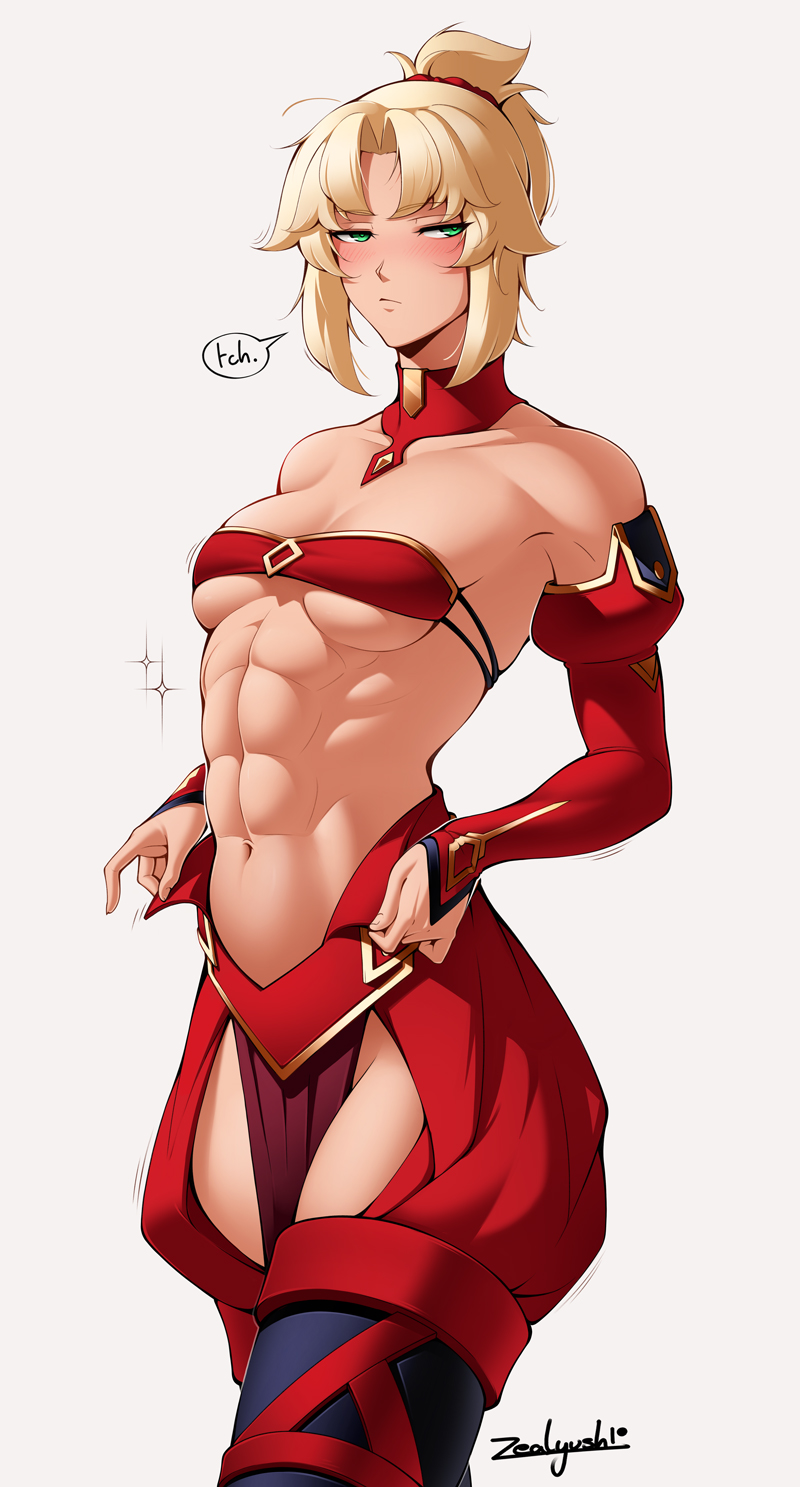 mordred (fate and 1 more) drawn by zealyush