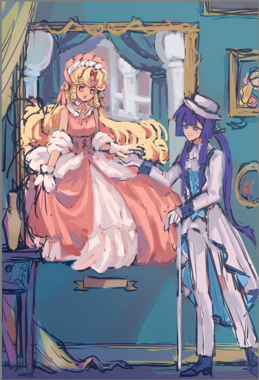 kouign-amann cookie and prune juice cookie (cookie run and 1 more) drawn by mokaink28