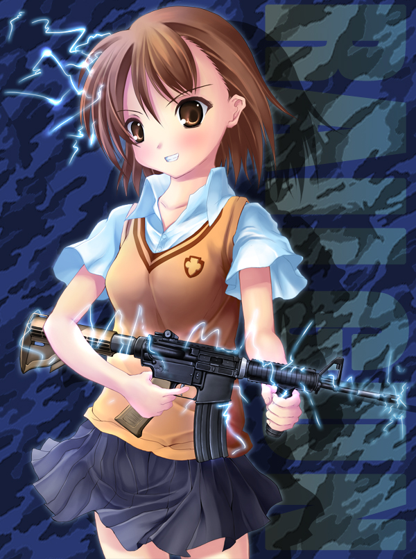 misaka mikoto (toaru majutsu no index and 1 more) drawn by syakatan