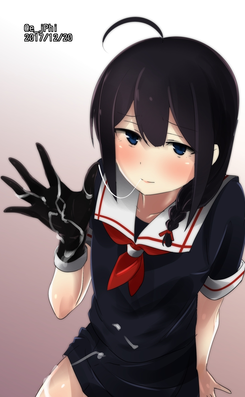 shigure (kantai collection) drawn by doushi_tatsu_to_dekkai_no