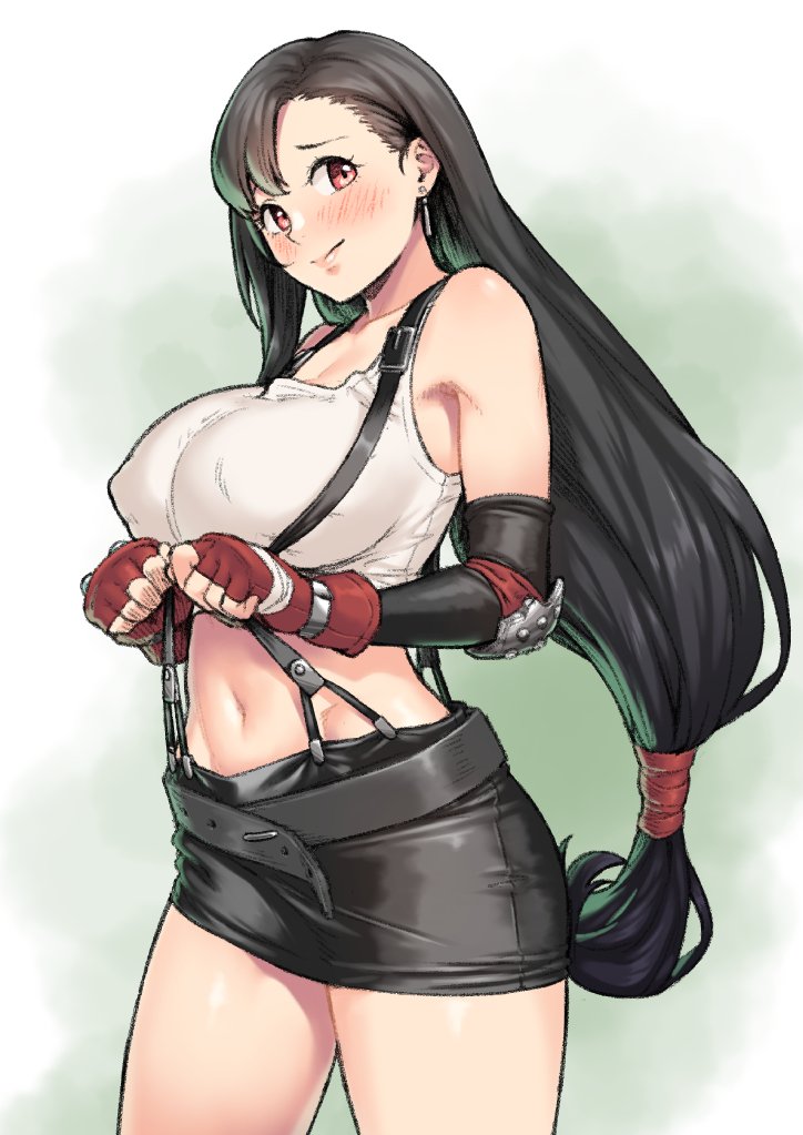 tifa lockhart (final fantasy and 1 more) drawn by hippopotamuso