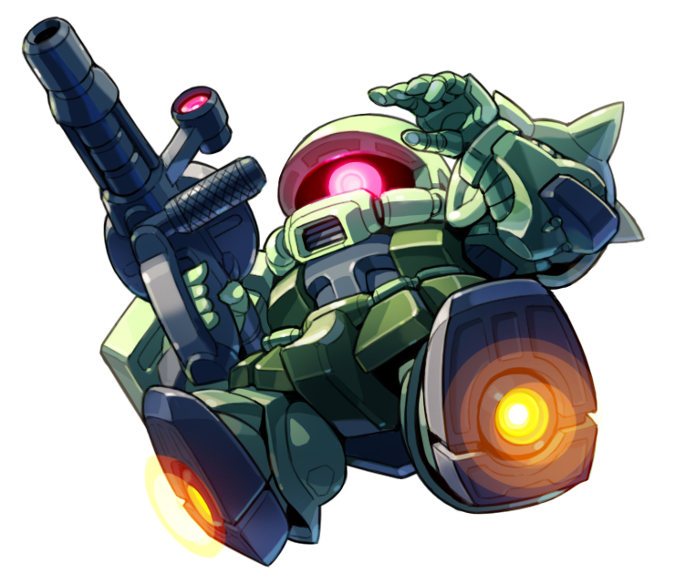 zaku ii (gundam and 2 more) drawn by taedu
