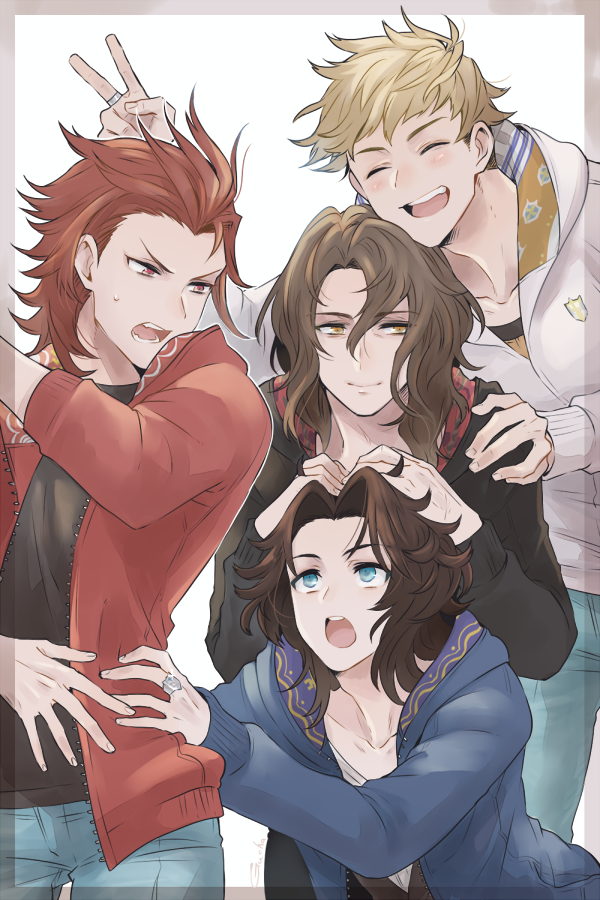 vane, percival, lancelot, and siegfried (granblue fantasy) drawn by gucha_(netsu)