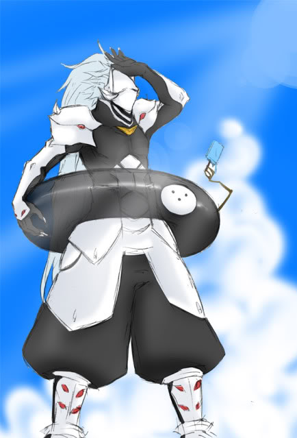 arakune and hakumen (blazblue) drawn by nakamura_midori_(kacco)