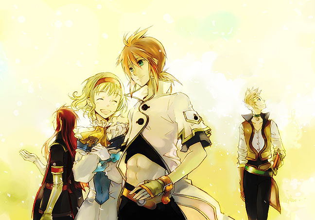 luke fon fabre, natalia luzu kimlasca lanvaldear, guy cecil, and asch (tales of and 1 more)
