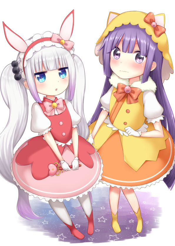 kanna kamui and magatsuchi shouta (kobayashi-san chi no maidragon) drawn by kakino_nashiko