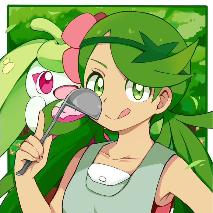 mallow and steenee (pokemon and 1 more) drawn by cu-sith