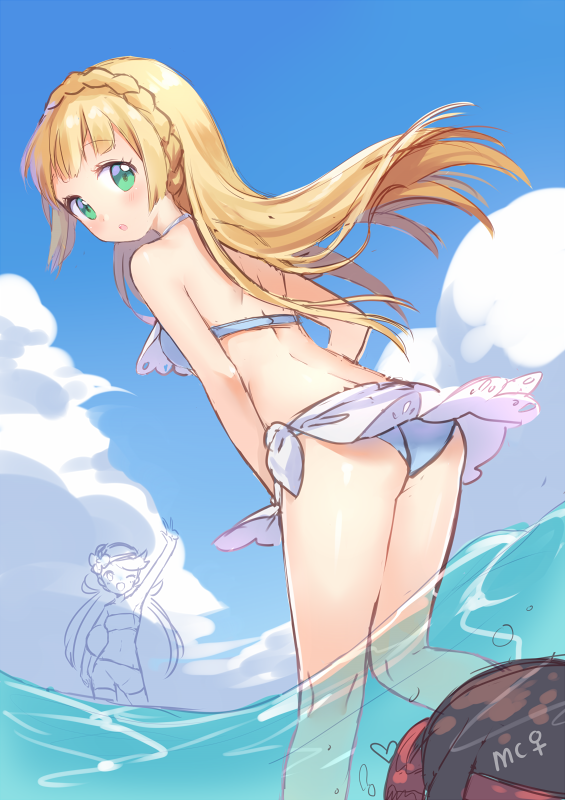lillie and mallow (pokemon and 1 more) drawn by moorina