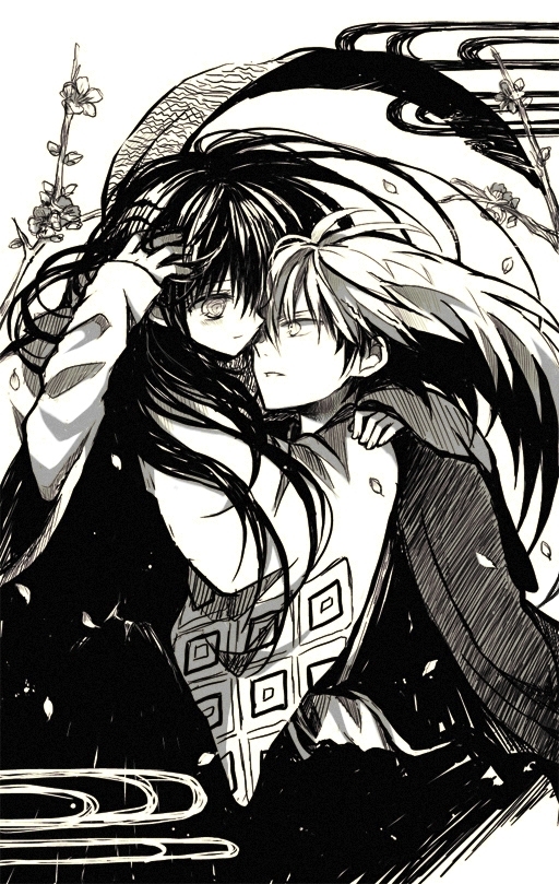 yuki onna and nura rikuo (nurarihyon no mago) drawn by anzu_(o6v6o)