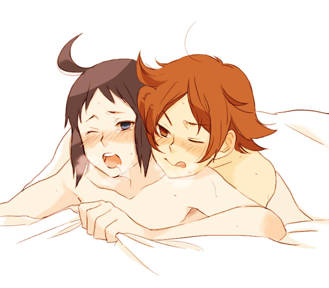 hilbert and cheren (pokemon and 1 more) drawn by littlemomo
