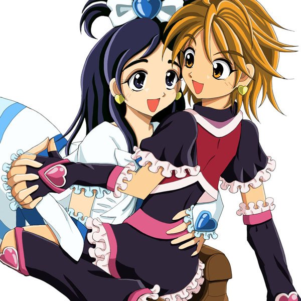 misumi nagisa, yukishiro honoka, cure black, and cure white (precure and 1 more) drawn by kobayashi_takeshi_(attake)