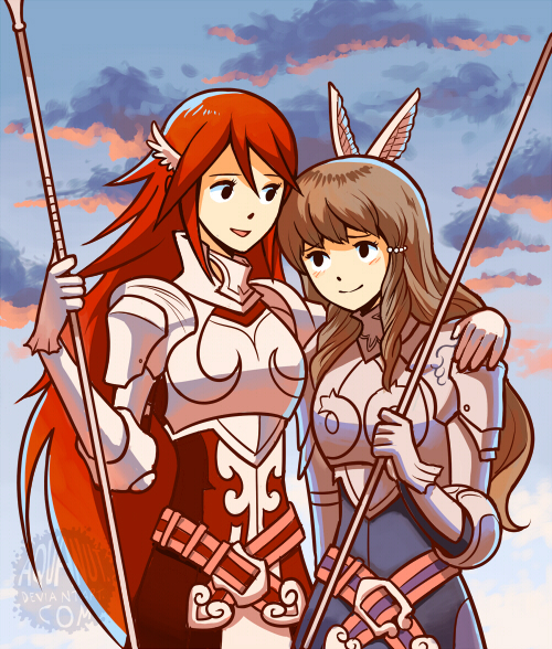 cordelia and sumia (fire emblem and 1 more) drawn by aquanut