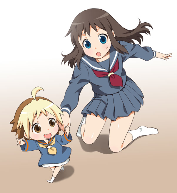 anzu and tsuchida satsuki (hanamaru youchien) drawn by mattaku_mousuke
