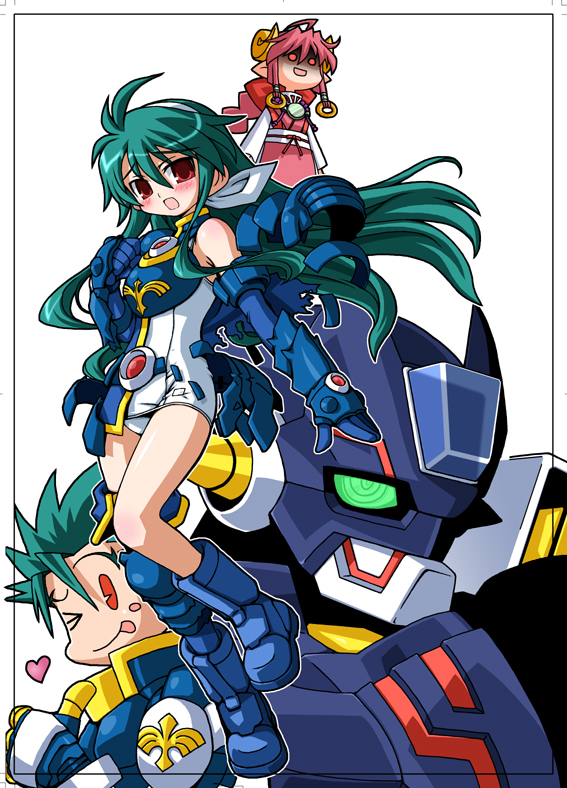 polaris, pink bloom miyabi, sirius, and orion (shinrabanshou) drawn by yagumo_kengou
