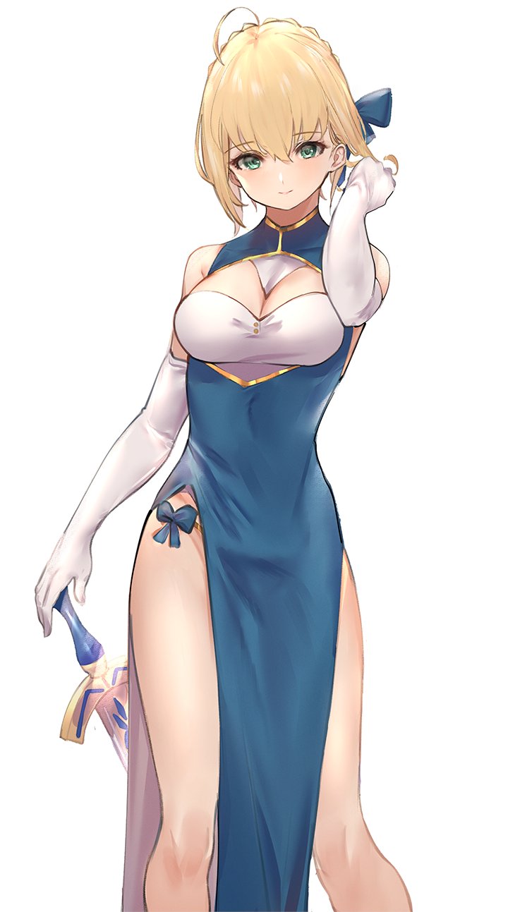 artoria pendragon and saber (fate and 1 more) drawn by majo_(pastamajo)